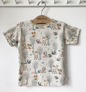 Bluzka z cienkiej dzianiny jersey lux - Hedgehog & Friends