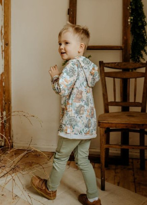 Bluza przedłużana + spodnie z przeszyciami - cute animals
