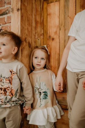 Bluzeczka z baskinką i panelem - bunny & fairy