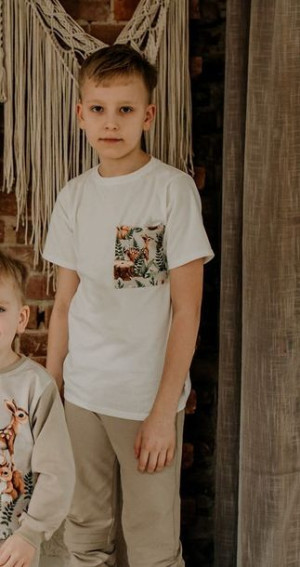 Koszulka jersey z kieszonką - leśna przygoda