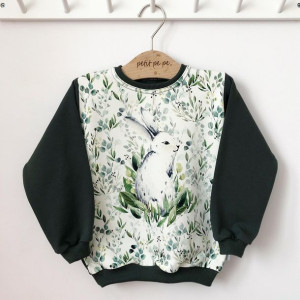 Bluza dresowa z panelem - bunny