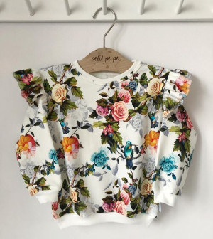 Bluza dresowa - kolibry w różach