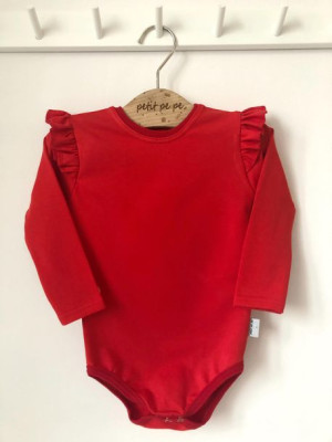 Body z cienkiej dzianiny jersey - czewony kapturek
