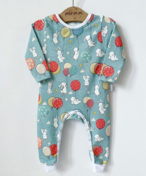 Rampers z dresówki - fly away blue