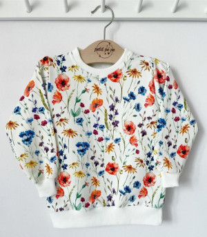 Bluza dresowa - chabry i maki