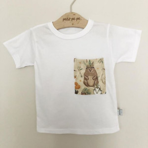 Koszulka jersey z kieszonką - biała 2