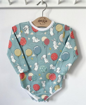 Body z dresówki - fly away blue