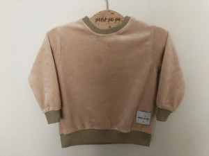 Bluza dresowa - welurek beż