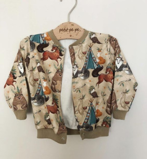 Bluza dresowa bomberka - boho style