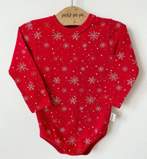Body z cienkiej dzianiny jersey - pada śnieg
