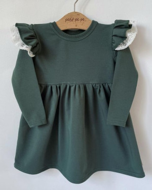 Sukienka z dresówki - khaki