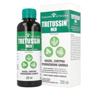Tretussin MED - kaszel, chrypka, podrażnienie gardła, syrop, 250ml