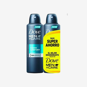 Dove Men Clean Comfort Dezodorant w sprayu 2x200ml