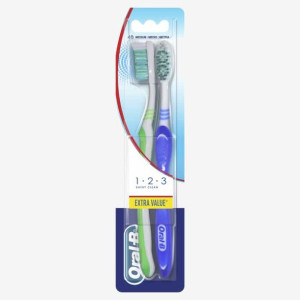 Oral-B Shiny Clean Szczoteczka do zębów średnia 2 sztuki