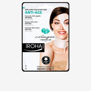 Iroha Nature Anti Age Cotton Mask Kolagenowa maska na twarz i szyję 1 szt.