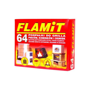 Podpałka biała FLAMiT 64 kostki Grill Kominek