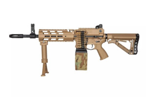 Replika karabinu maszynowego CM16 LMG  - tan