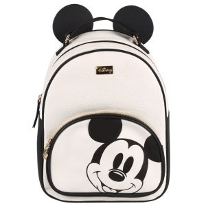 Myszka Mickey DISNEY Kremowo-czarny plecak, wytłaczany