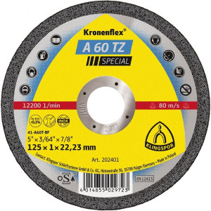 Tarcza Do Cięcia Metalu Klingspor Inox Płaska A 60 Tz Special 125x1,0x22