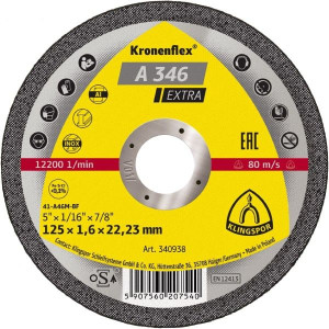 Tarcza Do Cięcia Metalu Klingspor Płaska A346 Extra 125 X 1,6 X 22