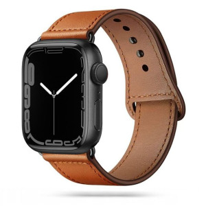 Tech-protect Leatherfit Apple Watch 4/5/6/7/8/se 38/40/41 Mm Brown