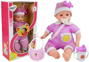 Lalka Bobas 45 Cm Różowe Ubranie