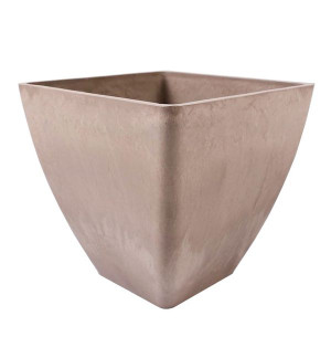 Duża Donica Z Surowców Wtórnych Taupe 30x30x28h Cm