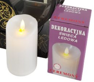 Świeca na Grób Bliskiej Osoby z RUCHOMYM PŁOMIENIEM LC3 + BATERIE
