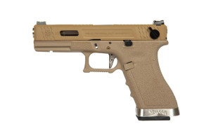 Replika pistoletu G Force G18 T9 -Tan/ Srebrny