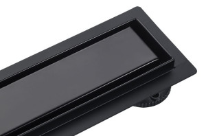 AquaUno Odpływ liniowy pod płytkę BASIC Drain czarny 90 cm