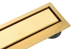 AquaUno Odpływ liniowy pod płytkę BASIC Drain złoty 120 cm