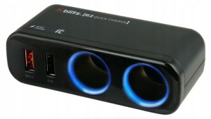 Rozdzielacz zapalniczki R2 Quick 2xUSB