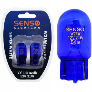 2x Żarówka Senso W21w 12v Super White Xenon Look