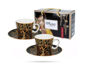 2 Filiżanki espresso 125 ml Drzewo Klimt CARMANI