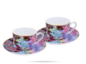 2 Filiżanki 225ml ze spodkami Jover ESCAPE Carmani