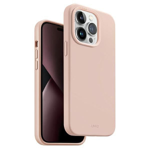Etui UNIQ Lino Hue Apple iPhone 14 Pro Magclick Charging rózowy/blush pink