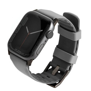 Pasek UNIQ Linus Apple Watch 4/5/6/7/8/SE 40/41mm Airosoft Silicone szary/c