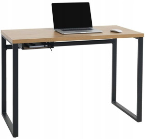 Biurko skandynawskie nowoczesne loft metal czarny