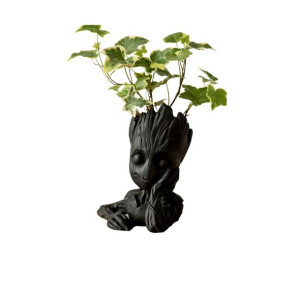Doniczka na kwiaty GROOT 15x11,5 czarny mat