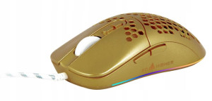 Mysz Gamingowa ULTRA LEKKA RGB LED DLA GRACZA j900 gold