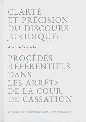 Clarte et precision du discours juridique... Marta Sobieszewska