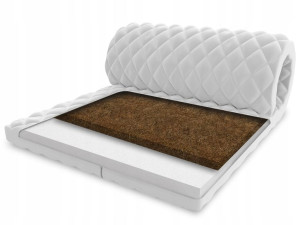 Materac Nawierzchniowy 90x200 kokos t25 Topper 4cm