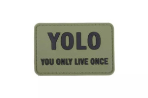 Naszywka 3D - YOLO - oliwkowa