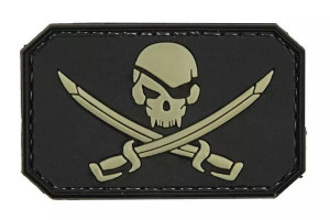 Naszywka 3D – Pirate Skull - czarna
