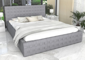 Łóżko 160x200 tapicerowane stelaż materac MONTANA