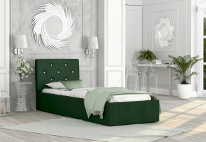 Łóżko 90x200 stelaż materac CRYSTAL MM