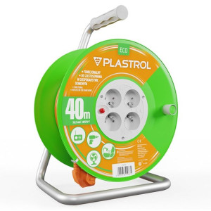 Przedłużacz Bębnowy Eco Line Pomarańczowy 4-gniazdowy 3g 1,5 - 40mb