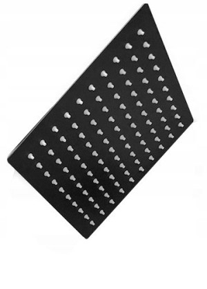 Deszczownica kwadratowa SLIM 20 cm CZARNY MAT