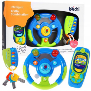 Kierownica telefon klucze zabawka edukacyjna 3w1