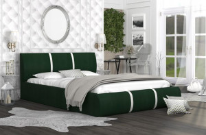 Łóżko 180x200 tapicerowane stelaż materac PLATINUM